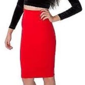 American Apparel Red Pencil Skirt - Size Small